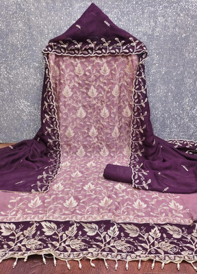 TNT Cotton Blend Embroidered Salwar Suit Material