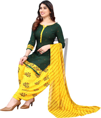 KASHII ENTERPRISE Crepe Polka Print Salwar Suit Material