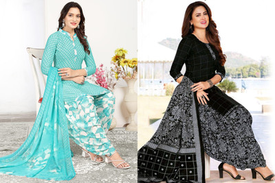 laxmi creation Crepe Printed, Striped Salwar Suit Material