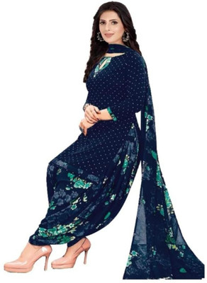 SIMPLYETHNIC Crepe Printed Kurta & Churidar Material
