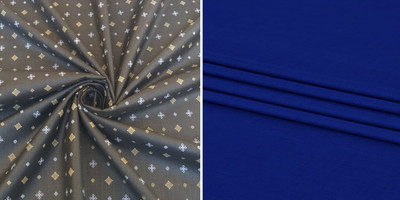 Pri & Su CottLinns Cotton Blend Solid, Printed Shirt & Trouser Fabric