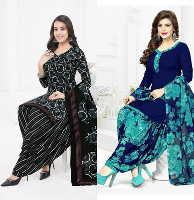 SIMPLYETHNIC Crepe Self Design Salwar Suit Material