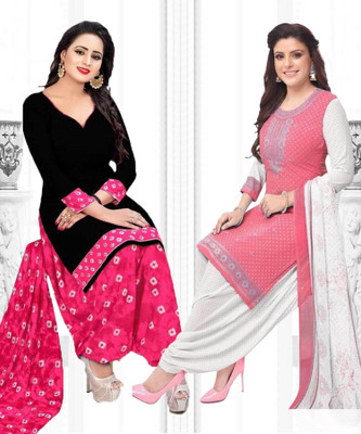 Aumki Crepe Printed Salwar Suit Material