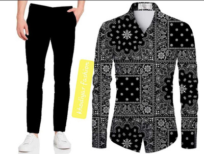 KHODIYAR FASHION Polycotton Self Design Shirt & Trouser Fabric
