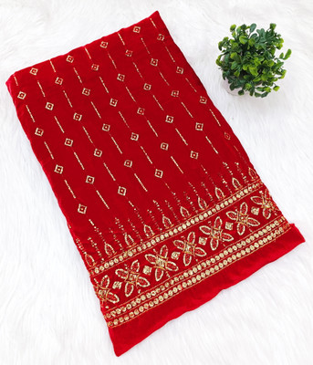 Fashion World Zone Velvet Printed Blouse Material