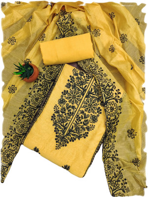 stylescope Cotton Blend Embroidered Salwar Suit Material
