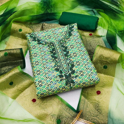 Tasrika Cotton Blend Printed Salwar Suit Material