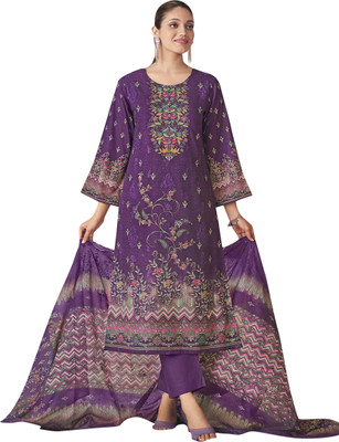 Stylee Lifestyle Cotton Silk Embroidered Salwar Suit Material