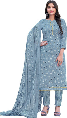 DRAVINAM Trends Pure Cotton Printed Salwar Suit Material