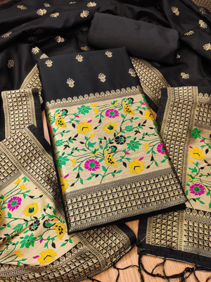 Divastri Cotton Silk Embellished Salwar Suit Material