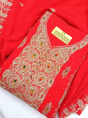 georgette Georgette Embroidered Salwar Suit Material
