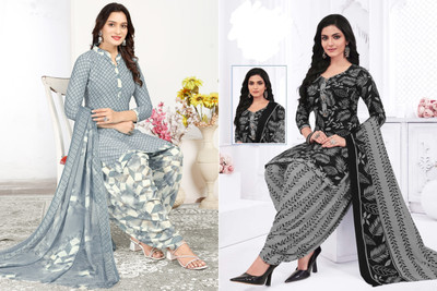 laxmi creation Crepe Printed Salwar Suit Material