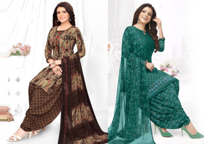SEWDHAGA Crepe Printed Salwar Suit Material