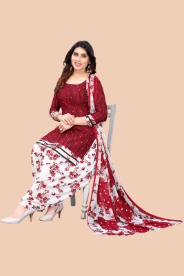 AYKA CLOTHINGS Crepe Printed Kurta & Churidar Material