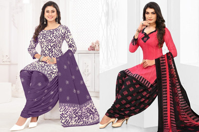 laxmi creation Crepe Embroidered Salwar Suit Material