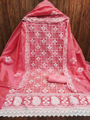HouseOfCommon Chanderi Embroidered Salwar Suit Material