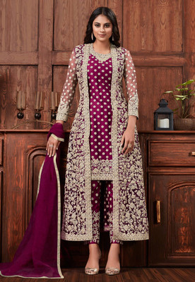 Dealbazaars Corporation Net/Lace Solid Kurta & Churidar Material