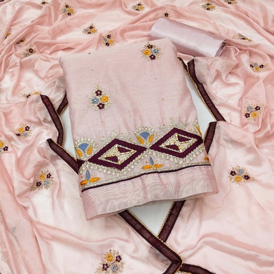 Tasrika Cotton Silk Embroidered Salwar Suit Material