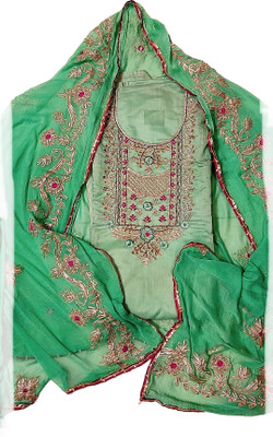 SWATANTRA Cotton Silk Embroidered Salwar Suit Material
