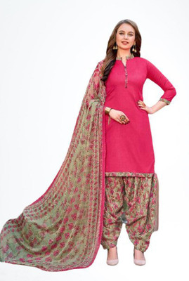 kritanya creation Crepe Printed Salwar Suit Material