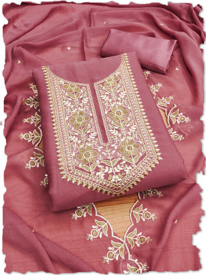 Leeza Store Georgette Embroidered Salwar Suit Material
