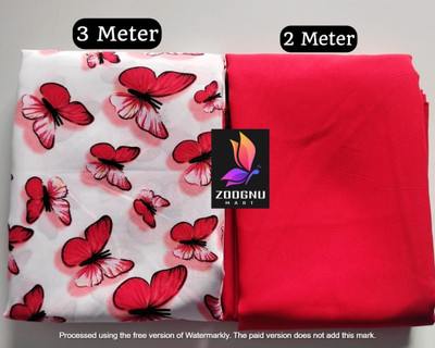 Zoognu Crepe Floral Print Kurta & Patiyala Material