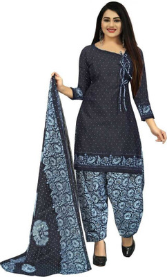 KASHII ENTERPRISE Crepe Polka Print Salwar Suit Material