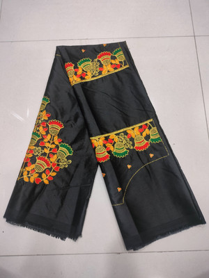 Druxy Pure Silk Embroidered Blouse Material