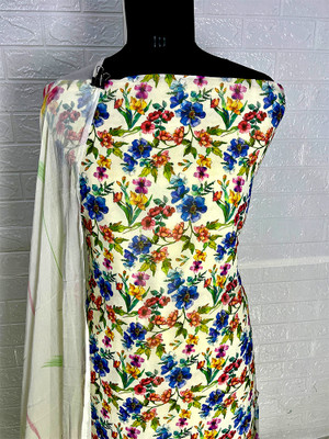 Nagi Textile Georgette Printed Kurta & Palazzo Material