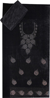 HouseOfCommon Velvet Embroidered Kurta Fabric