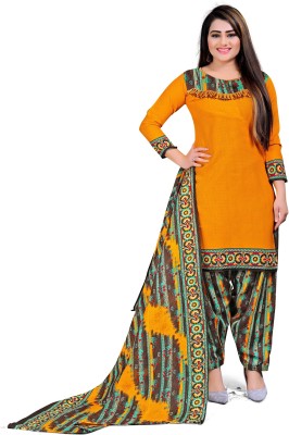 Wow Ethnic Cotton Blend Floral Print, Printed Salwar Suit Material