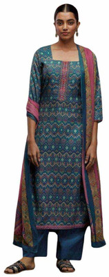 Soul Essence Wool Embroidered Salwar Suit Material
