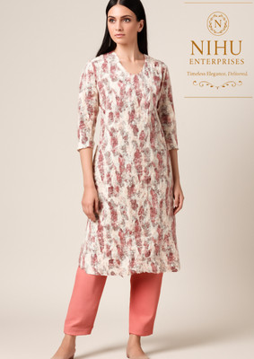 NIHU ENTERPRISE Cotton Blend Floral Print Salwar Suit Material