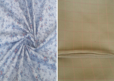 Pri & Su CottLinns Cotton Blend Checkered Shirt & Trouser Fabric