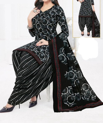 KP CLOTHING Crepe Printed Kurta & Patiyala Material