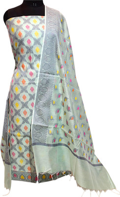 pahnawa handloom Cotton Silk Embroidered Salwar Suit Material