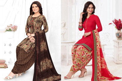 SEWDHAGA Crepe Printed Salwar Suit Material