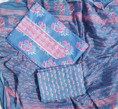 GC80 BY GAURI COLLECTION Pure Cotton Printed, Self Design Salwar Suit Material