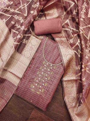 Blissta Viscose Rayon Embellished Salwar Suit Material