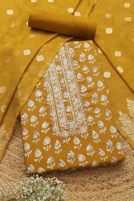 soch Cotton Blend Floral Print Salwar Suit Material