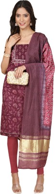 Mbz.in by Meena Bazaar Cotton Blend Embroidered Salwar Suit Material