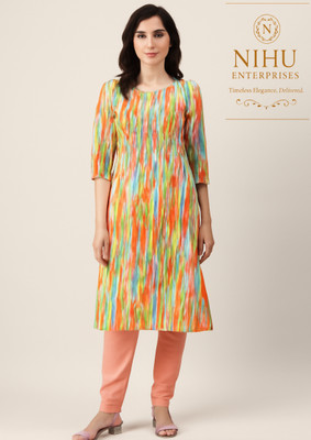 NIHU ENTERPRISE Cotton Silk Graphic Print Salwar Suit Material