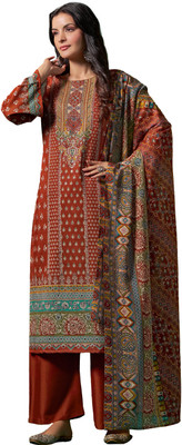 DRAVINAM Trends Viscose Rayon Embroidered Salwar Suit Material