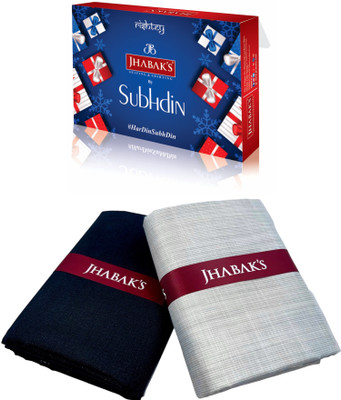 JHABAK'S Cotton Blend Solid, Self Design Shirt & Trouser Fabric