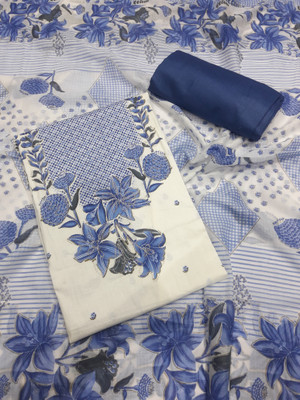 SAMYAGDARSHANA Pure Cotton Floral Print Salwar Suit Material