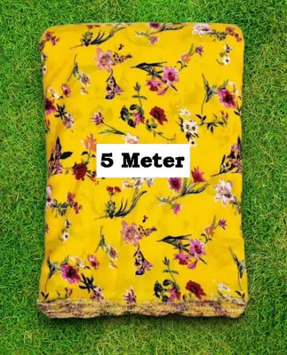 Jugnoo Mart Crepe Floral Print Kurta Fabric