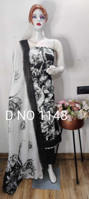 FANCYCHOICE Pure Cotton Printed Salwar Suit Material