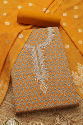 soch Cotton Blend Floral Print Salwar Suit Material