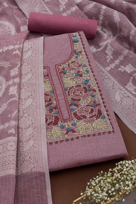 soch Silk Blend Embroidered Salwar Suit Material