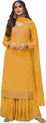 IYALAFAB Georgette Embroidered Kurta & Palazzo Material